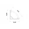 Profil LED narożny do TAŚMY LED Z KLOSZEM 1m aluminiowy kątowy-5904703016045