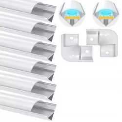 Profil LED aluminiowy natynkowy nawierzchniowy DO TAŚMY Z KLOSZEM 1m 11szt-5904703016038