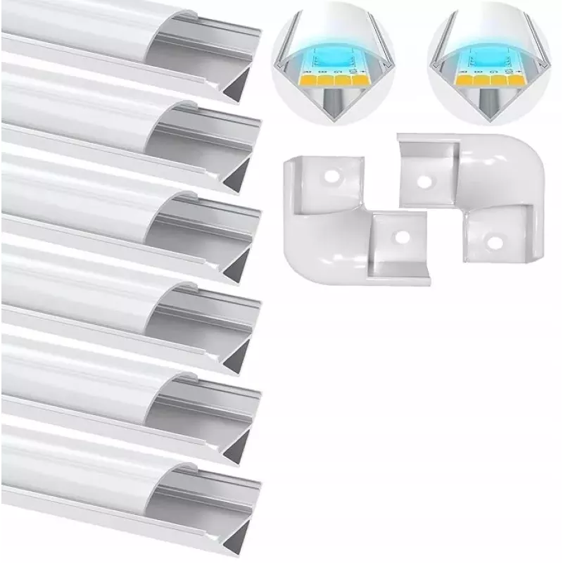 Profil LED aluminiowy natynkowy nawierzchniowy DO TAŚMY Z KLOSZEM 1m 11szt-5904703016038