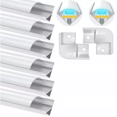 Profil LED aluminiowy natynkowy nawierzchniowy DO TAŚMY Z KLOSZEM 1m 11szt-5904703016038