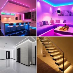 Profil LED aluminiowy natynkowy nawierzchniowy DO TAŚMY Z KLOSZEM 1m 11szt-5904703016038