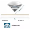 Profil LED aluminiowy natynkowy nawierzchniowy DO TAŚMY Z KLOSZEM 1m 11szt-5904703016038