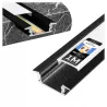 profil LED aluminiowy do TAŚMY Z KLOSZEM 1m wpuszczany czarny + klosz-5904703015994