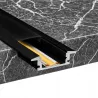 profil LED aluminiowy do TAŚMY Z KLOSZEM 1m wpuszczany czarny + klosz-5904703015994