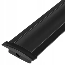 profil LED aluminiowy do TAŚMY Z KLOSZEM 1m wpuszczany czarny + klosz-5904703015994