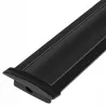 profil LED aluminiowy do TAŚMY Z KLOSZEM 1m wpuszczany czarny + klosz-5904703015994