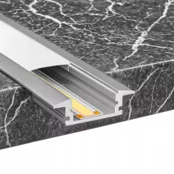profil LED aluminiowy TAŚMY Z KLOSZEM 1m wpuszczany anodowany + klosz-5904703015987