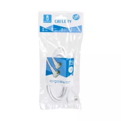 Kabel antenowy kąt prosty 1,5 m biały - 8433325211325