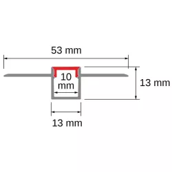 Profil Led Masterled GK 10mm 1m czarny mleczny-5904703022152