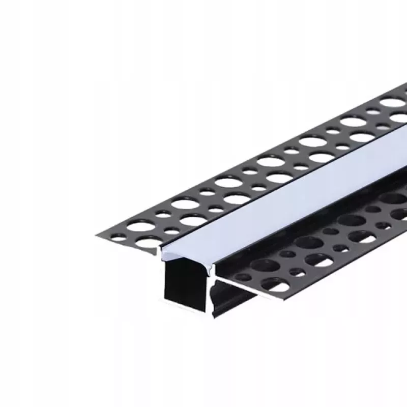 Profil Led podtynkowy do GK 12mm 2m czarny mleczny-5904703022183