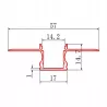 Profil Led podtynkowy do GK 12mm 2m czarny mleczny-5904703022183