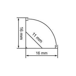 Profil Led Masterled kątowy 2m czarny mleczny-5904703022305