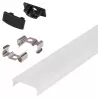 profil LED aluminiowy nawierzchniowy 1m czarny natynkowy DO TAŚMY + KLOSZ-5904703022336