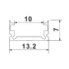 Profil Led Masterled slim 1m czarny mleczny-5904703022374