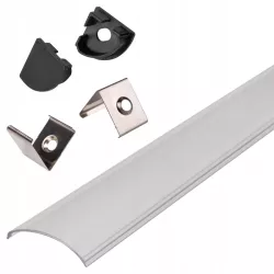 Profil LED aluminiowy narożny do TAŚMY Z KLOSZEM 2m kątowy czarny-5904703022435