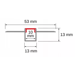 PROFIL LED aluminiowy WPUSZCZANY 10mm do GK płytek kafli glazur 2m + klosz-5904703022169