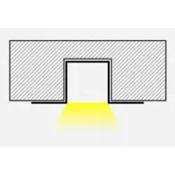 PROFIL LED aluminiowy WPUSZCZANY 10mm do GK płytek kafli glazur 2m + klosz-5904703022169
