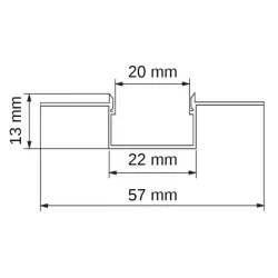 Profil Led Masterled GK 20mm 1m czarny mleczny-5904703022213