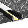 profil LED aluminiowy nawierzchniowy DO TAŚMY Z KLOSZEM 2m czarny natynkowy-5904703022343