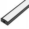 profil LED aluminiowy nawierzchniowy DO TAŚMY Z KLOSZEM 2m czarny natynkowy-5904703022343