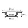 Profil Led Masterled wpuszczany 2m anodowany mlecz-5904703022404