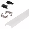 Profil Aluminiowy LED 2m wpuszczany Do Taśmy z Kloszem zaślepka uchwyt-5904703022428