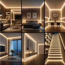 Profil Aluminiowy LED 2m wpuszczany Do Taśmy z Kloszem zaślepka uchwyt-5904703022428