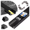 Profil Aluminiowy LED 2m nawierzchniowy SLIM Do Taśmy z Kloszem zaślepka-5904703027379