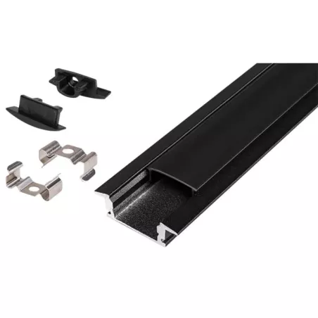 Profil Led Masterled wpuszczany 2m czarny czarny-5904703027386