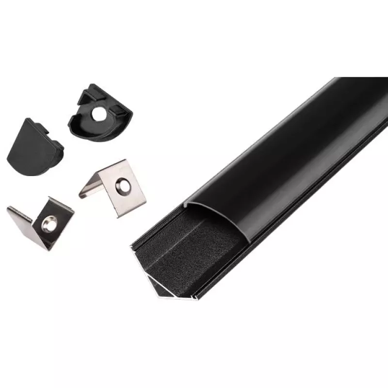 Profil Led Masterled kątowy 2m czarny czarny-5904703027409