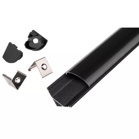 Profil Led Masterled kątowy 2m czarny czarny-5904703027409