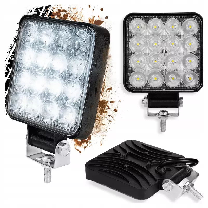 LAMPA LED HALOGEN NAŚWIETLACZ SZPERACZ 48W WODOODPORNA 12V 24V OFF ROAD-5908263380615