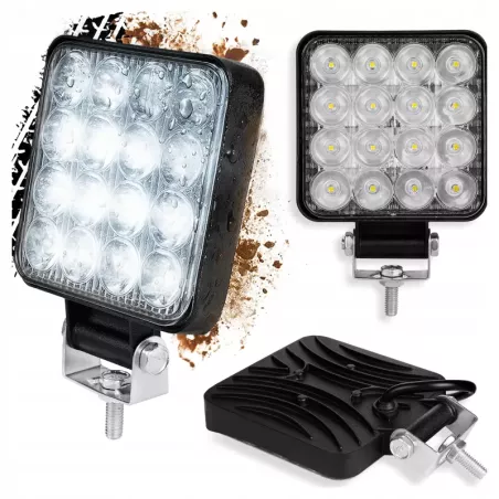 LAMPA LED HALOGEN NAŚWIETLACZ SZPERACZ 48W WODOODPORNA 12V 24V OFF ROAD-5908263380615