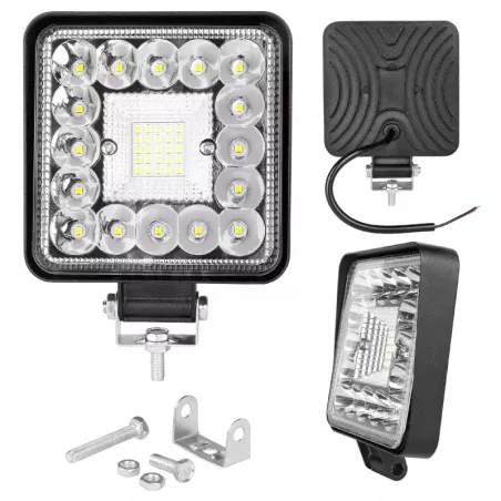 Lampa robocza LED OFF-ROAD 123W HALOGEN na auto wysoka jakość kwadratowa-5904703015437
