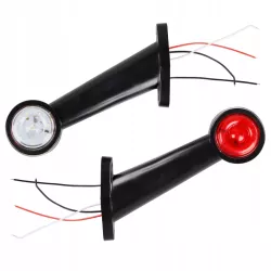 Lampa obrysowa kierunkowskaz 12-24V LED biało-czerwona uniwersalna 2 szt-5904703014430