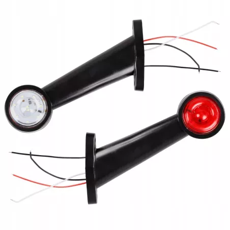 Lampa obrysowa kierunkowskaz 12-24V LED biało-czerwona uniwersalna 2 szt-5904703014430