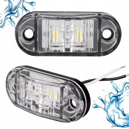 Lampa obrysowa LED 12-24V IP67 biały zimny 6000K na tira kierunkowskaz-5904703014423