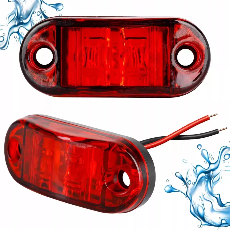 Lampa obrysowa LED 12-24V IP67 czerwony na tira kierunkowskaz-5904703014416