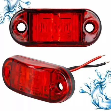 Lampa obrysowa LED 12-24V IP67 czerwony na tira kierunkowskaz-5904703014416