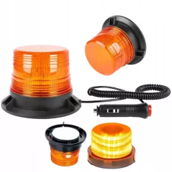 Lampa LED ostrzegawcza BŁYSKOWA KOGUT pomarańczowa na magnez-5904703014454