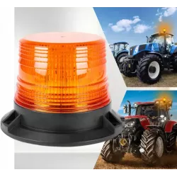 Lampa LED ostrzegawcza BŁYSKOWA KOGUT pomarańczowa na magnez-5904703014454
