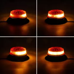 Lampa LED ostrzegawcza BŁYSKOWA KOGUT pomarańczowa na magnez-5904703014461