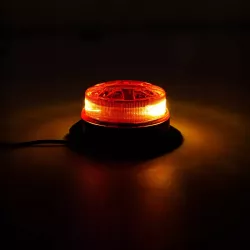 Lampa LED ostrzegawcza BŁYSKOWA KOGUT pomarańczowa na magnez-5904703014461