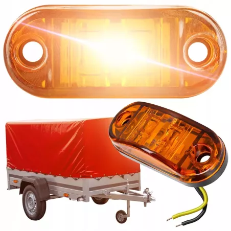 Lampa obrysowa LED 12-24V IP67 pomarańczowy na tira przyczepa kierunkowskaz-5904703014409