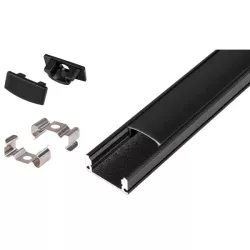 Profil Led Masterled nawierzchniowy 2m czarny czar-5904703027416