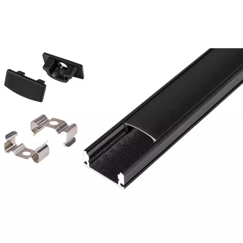Profil Led Masterled nawierzchniowy 2m czarny czar-5904703027416