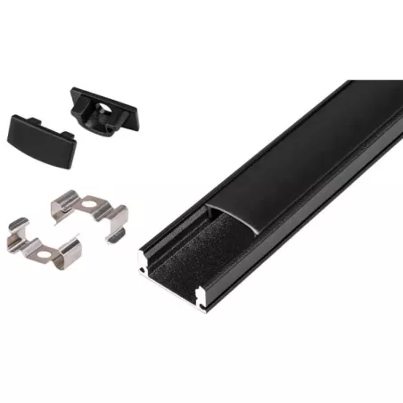 Profil Led Masterled nawierzchniowy 2m czarny czar-5904703027416