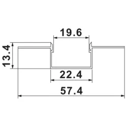 Profil Led Masterled GK 20mm 2m czarny czarny-5904703027423