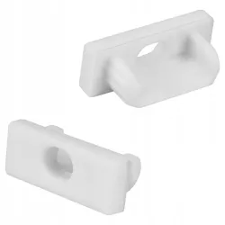 Zaślepka do profilu nawierzchniowego slim Master LED z otworem biała-5904703027874