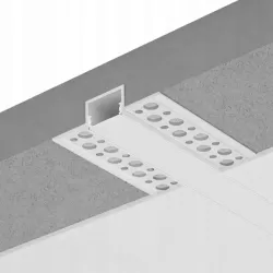 Profil LED PCV Do Płyt GK Gipsowych 12mm Wpuszczany Regips 2m klosz-5904703027904